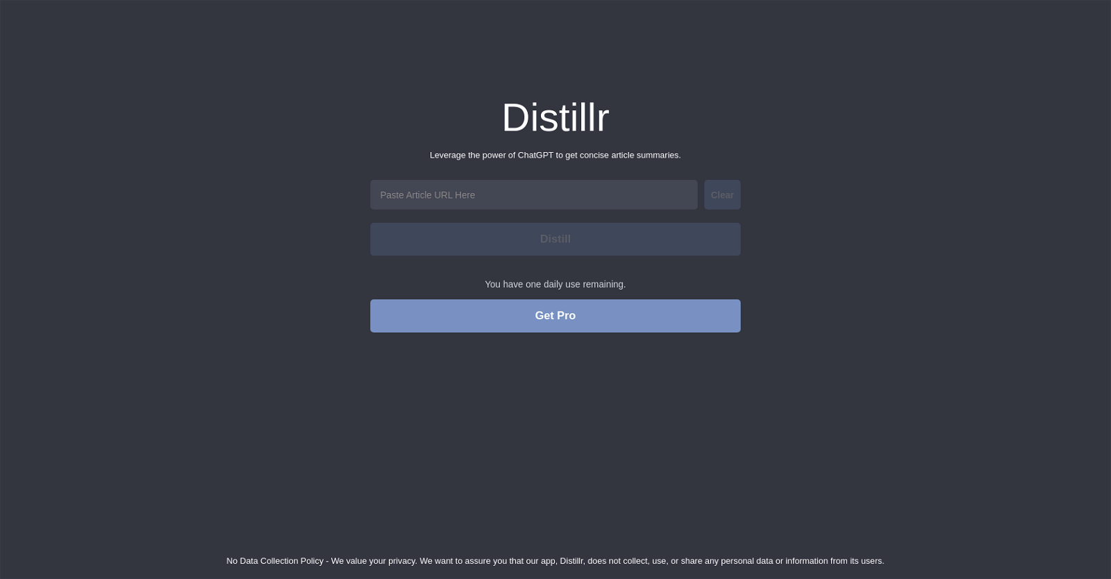 Distillr