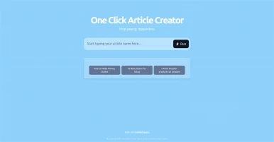 OneClickArticleCreator