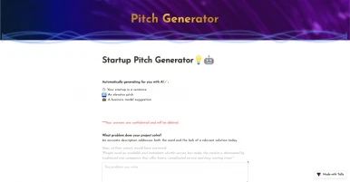 Startup Pitch Generator