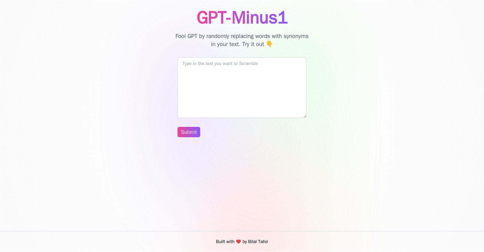 GPT-Minus1