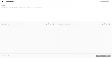 AI Playground by Vercel