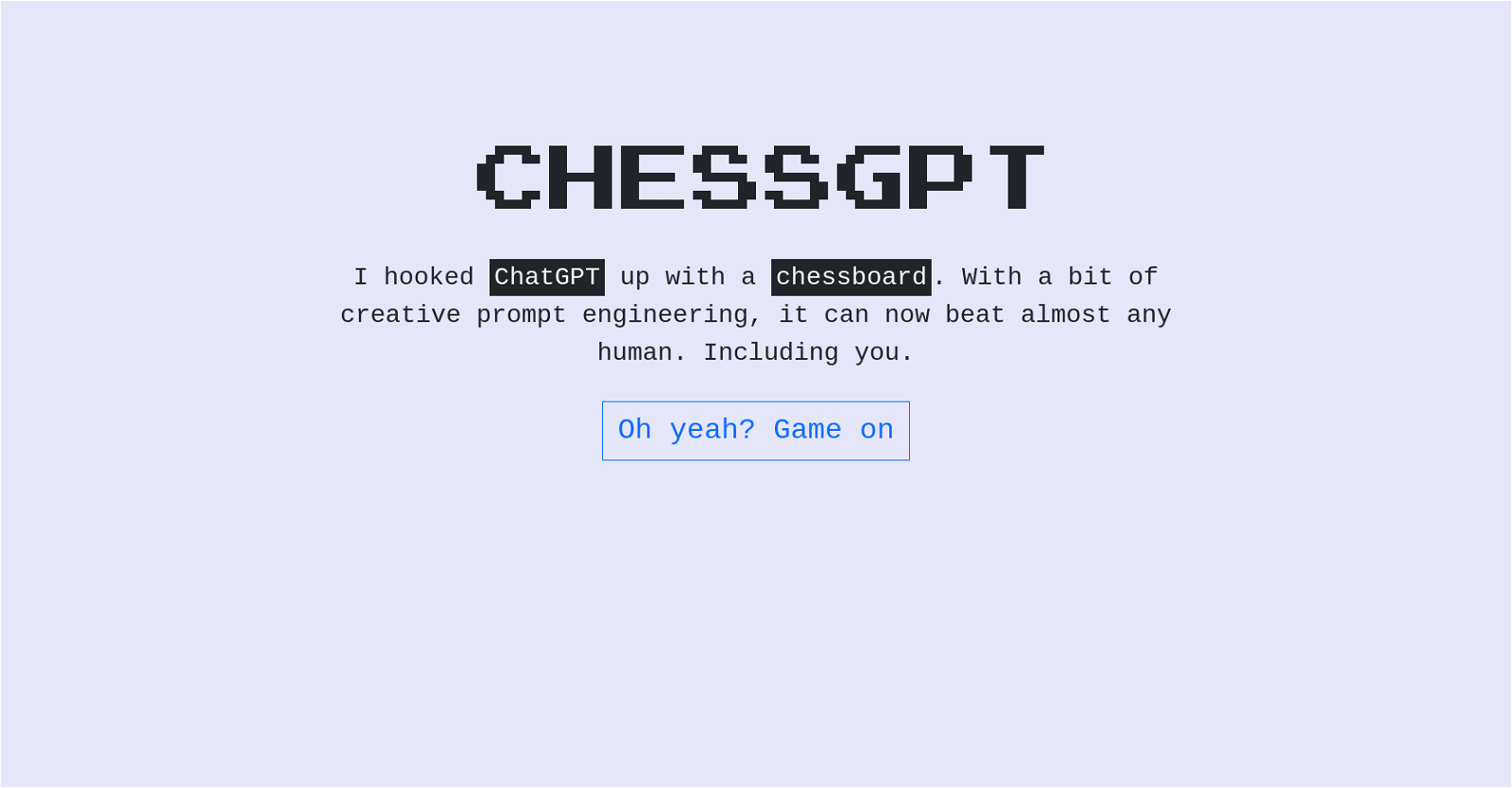 ChessGPT